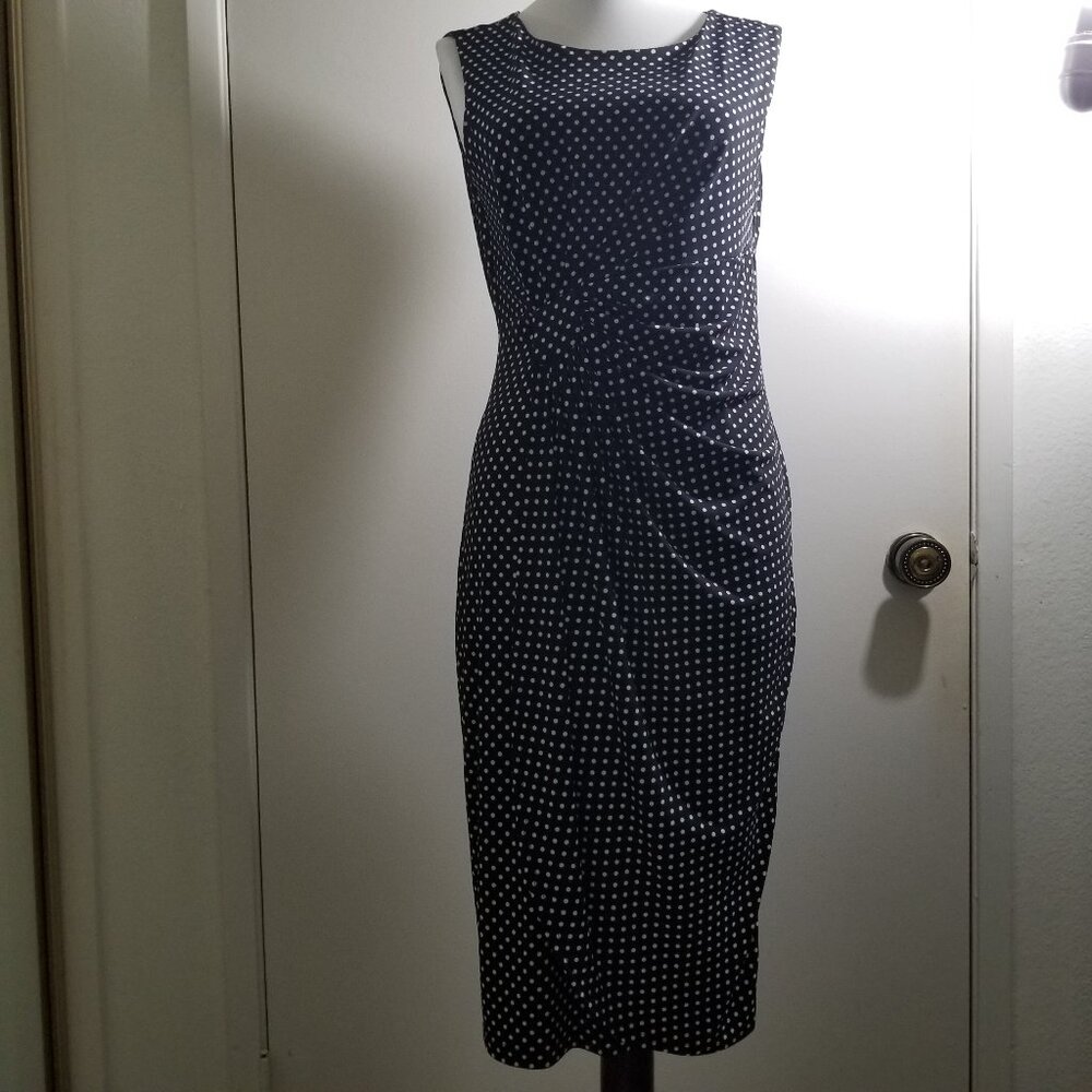 Enfocus Studios Brand Black with white polka dots dress, size 4